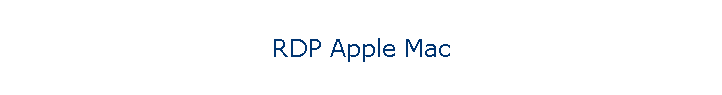 RDP Apple Mac